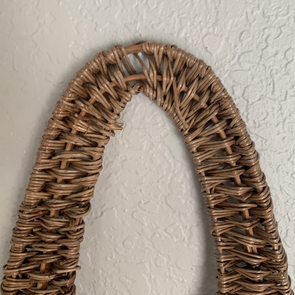 Boho woven hanging wall basket - Picture 10 of 10